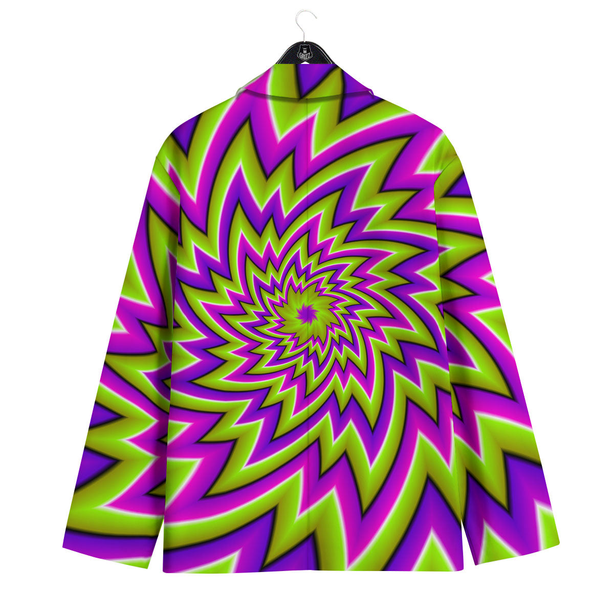 Moving Optical Illusion Green Big Bang Men's Sport Coat-grizzshop