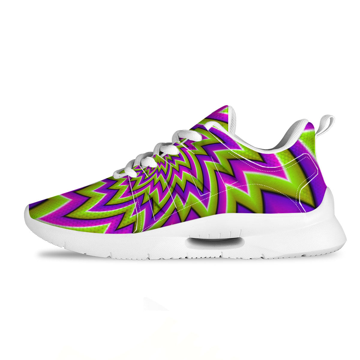 Moving Optical Illusion Green Big Bang Tennis Shoes-grizzshop