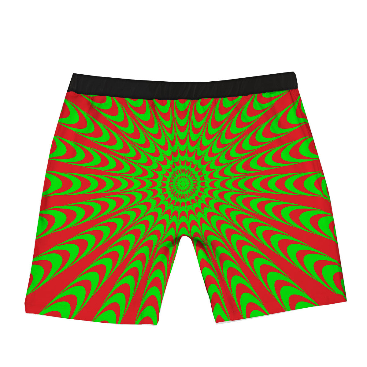Moving Optical Illusion Green Red Wave Boxer Briefs-grizzshop