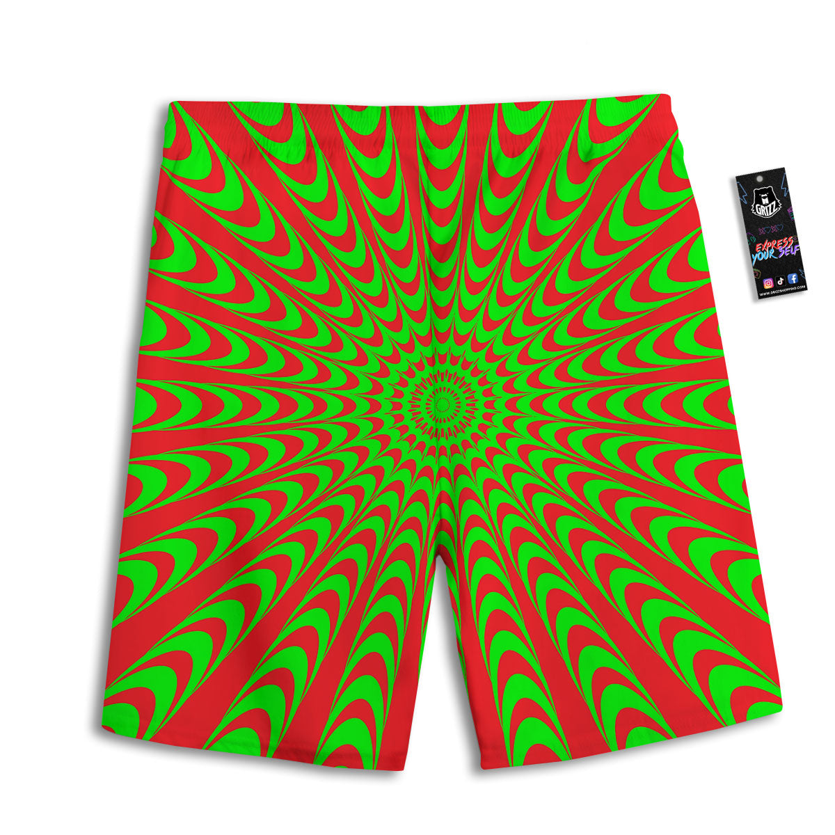 Peacock Tail Print Men's Athletic Shorts