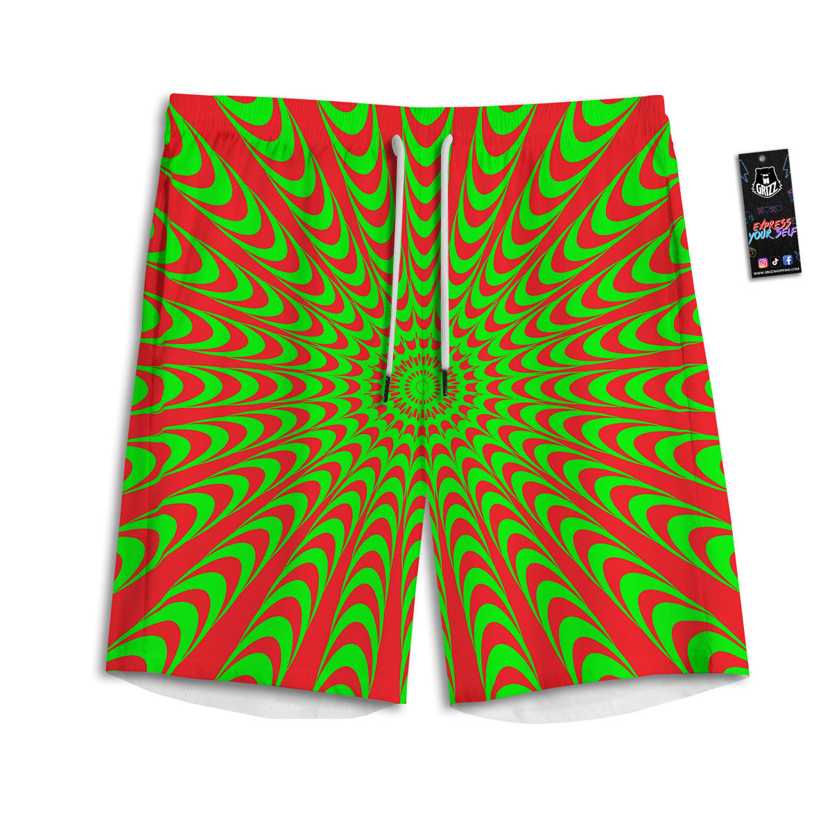 Peacock Tail Print Men's Athletic Shorts