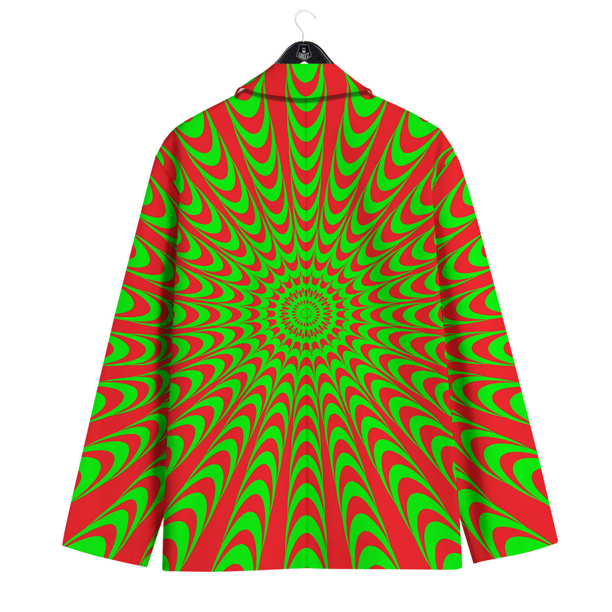 Moving Optical Illusion Green Red Wave Men's Sport Coat-grizzshop