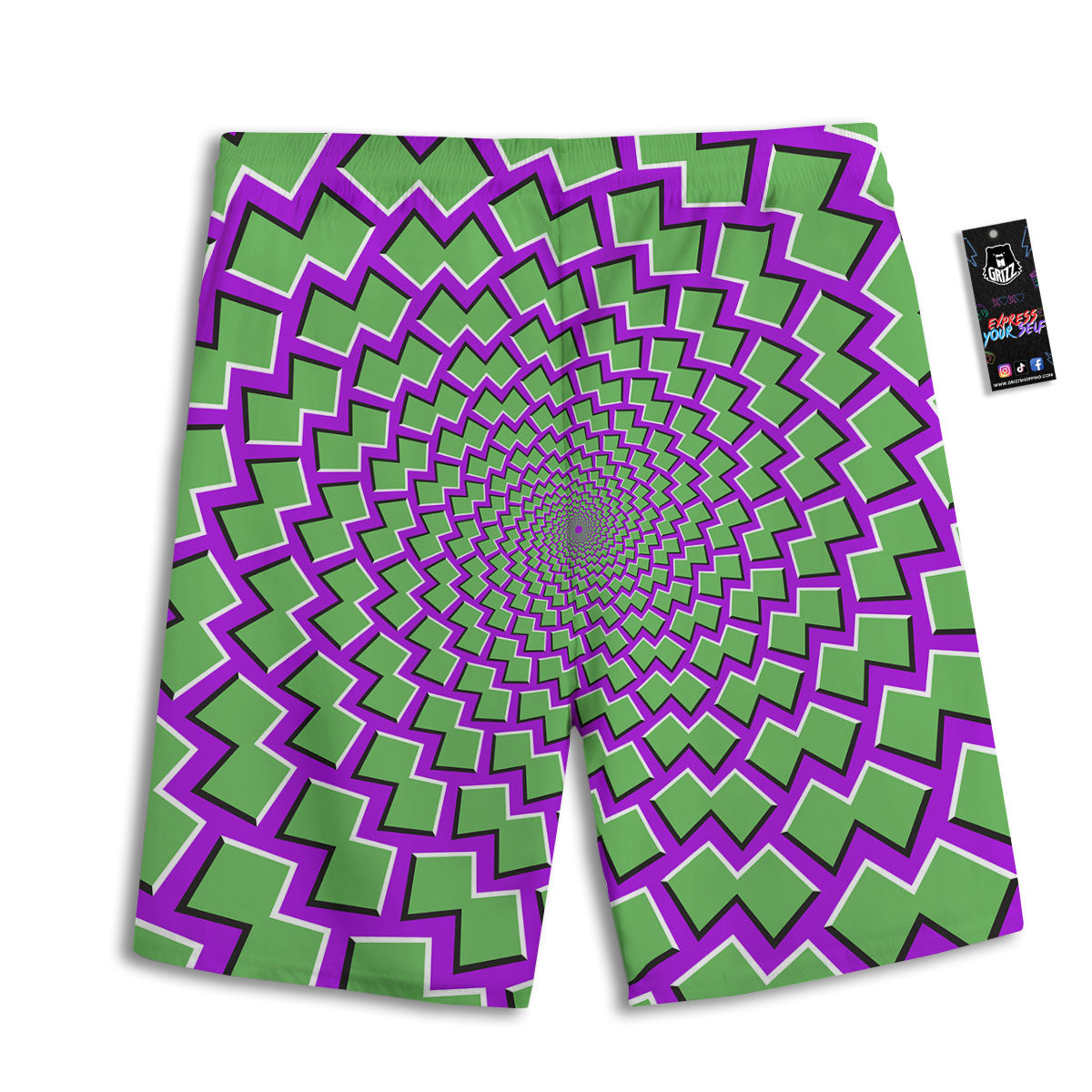 Peacock Tail Print Pattern Men's Athletic Shorts