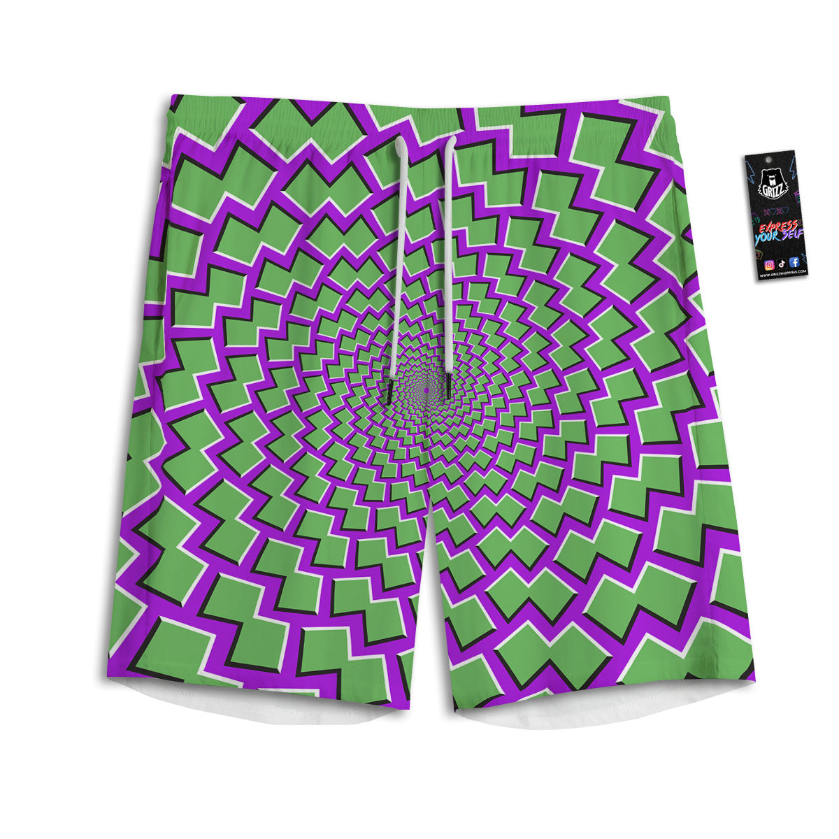 Peacock Tail Print Pattern Men's Athletic Shorts