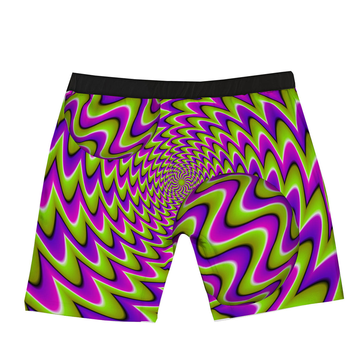 Moving Optical Illusion Green Twisted Boxer Briefs-grizzshop