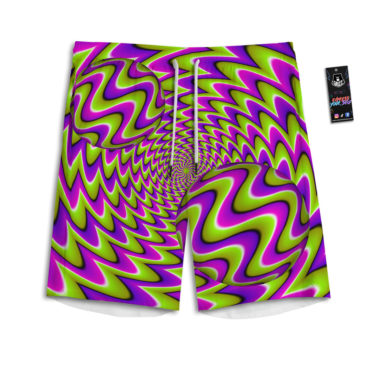 Pei Shar Monochrome Print Men's Athletic Shorts