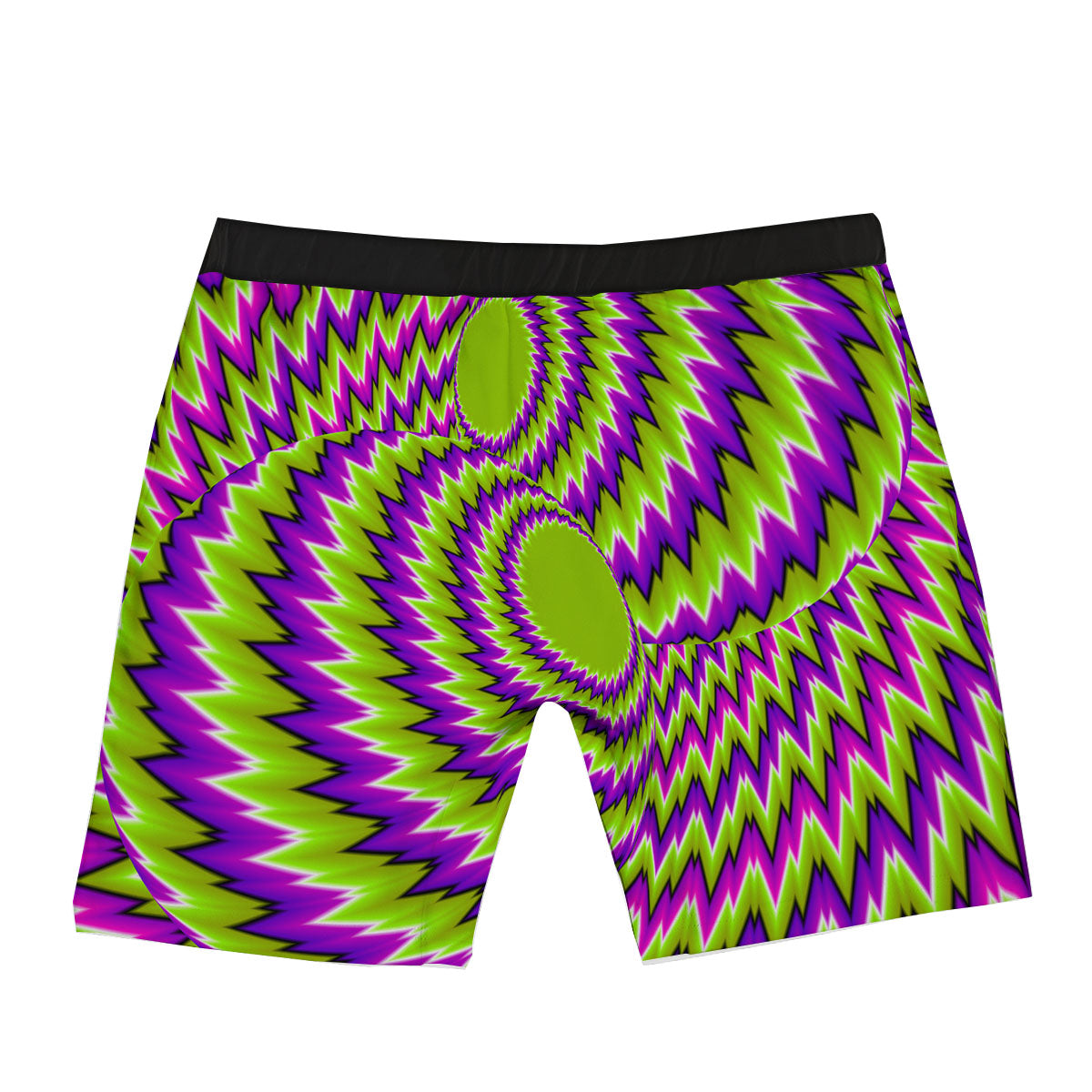 Moving Optical Illusion Green Vortex Boxer Briefs-grizzshop