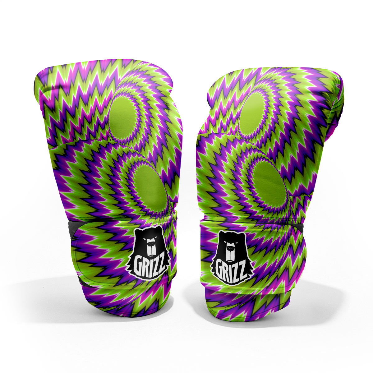Moving Optical Illusion Green Vortex Pro Boxing Glove