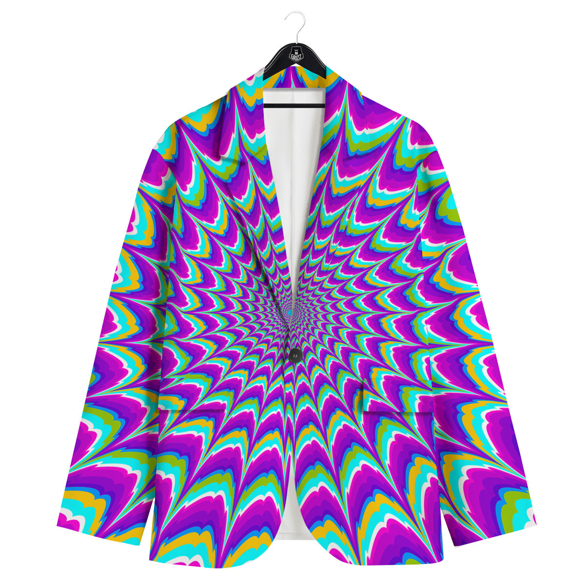 Moving Optical Illusion Purple Dizzy Men's Sport Coat-grizzshop