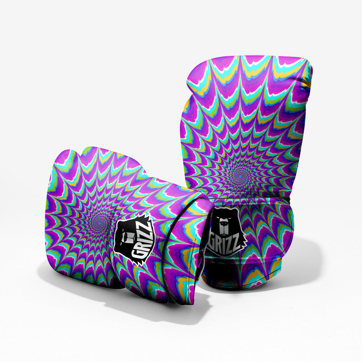 Moving Optical Illusion Purple Dizzy Pro Boxing Glove