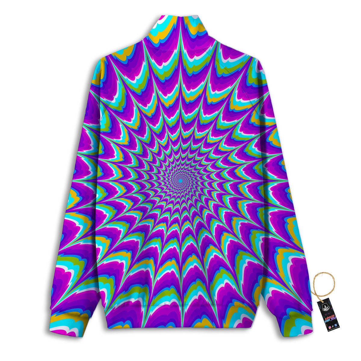 Moving Optical Illusion Purple Dizzy Track Jacket-grizzshop