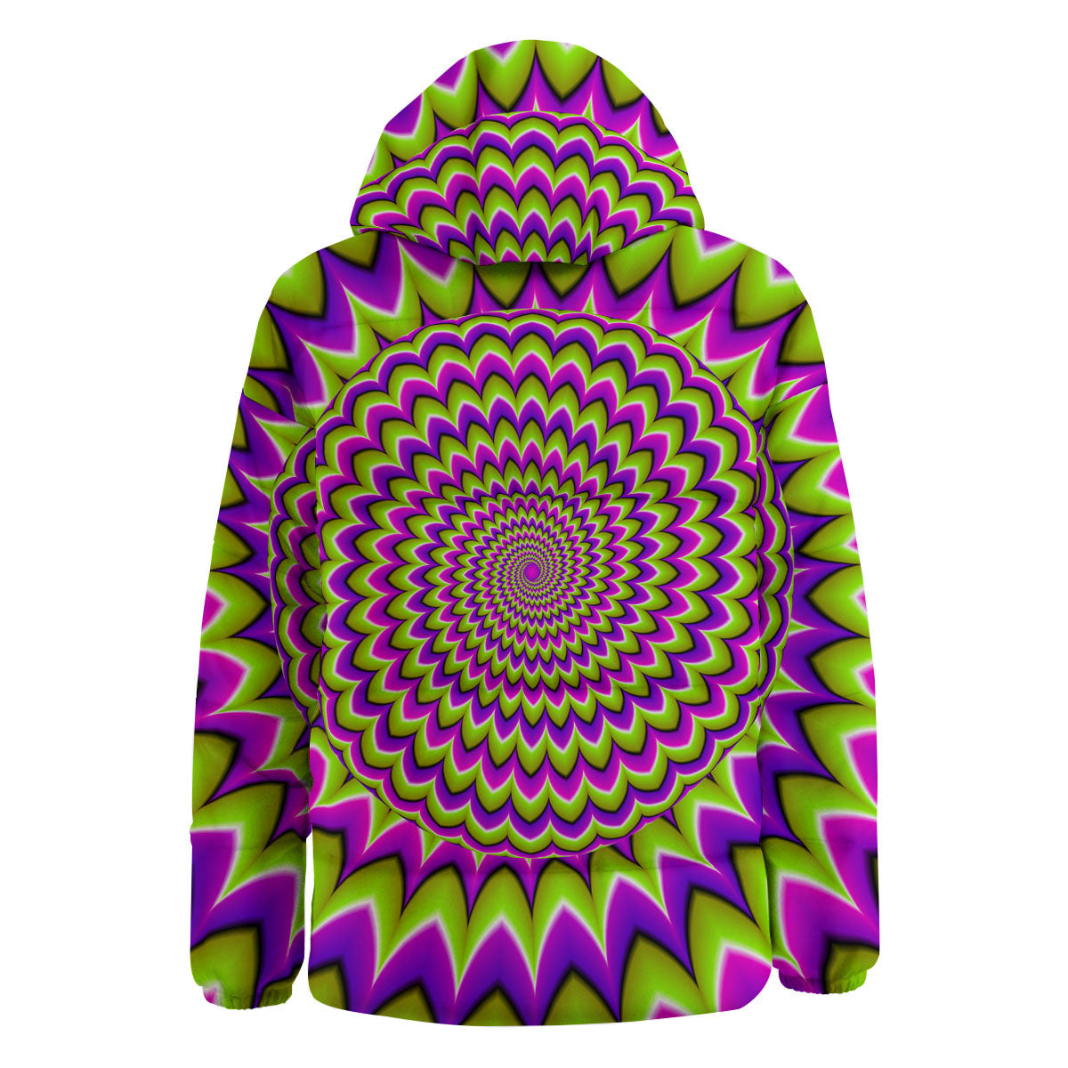 Moving Optical Illusion Spiky Spiral Down Jacket-grizzshop