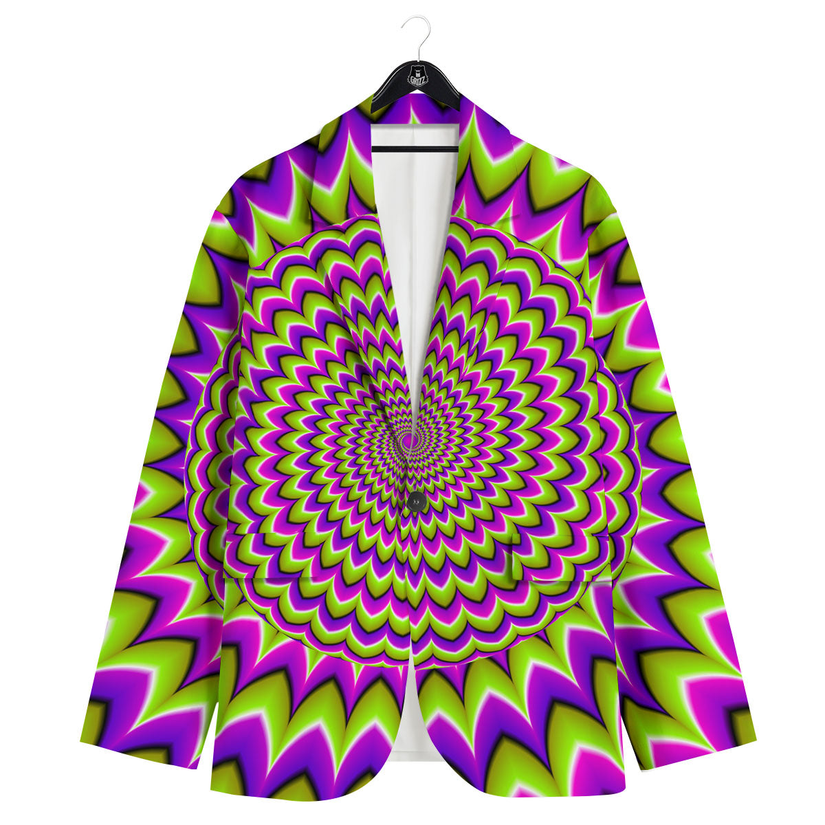 Moving Optical Illusion Spiky Spiral Men's Sport Coat-grizzshop