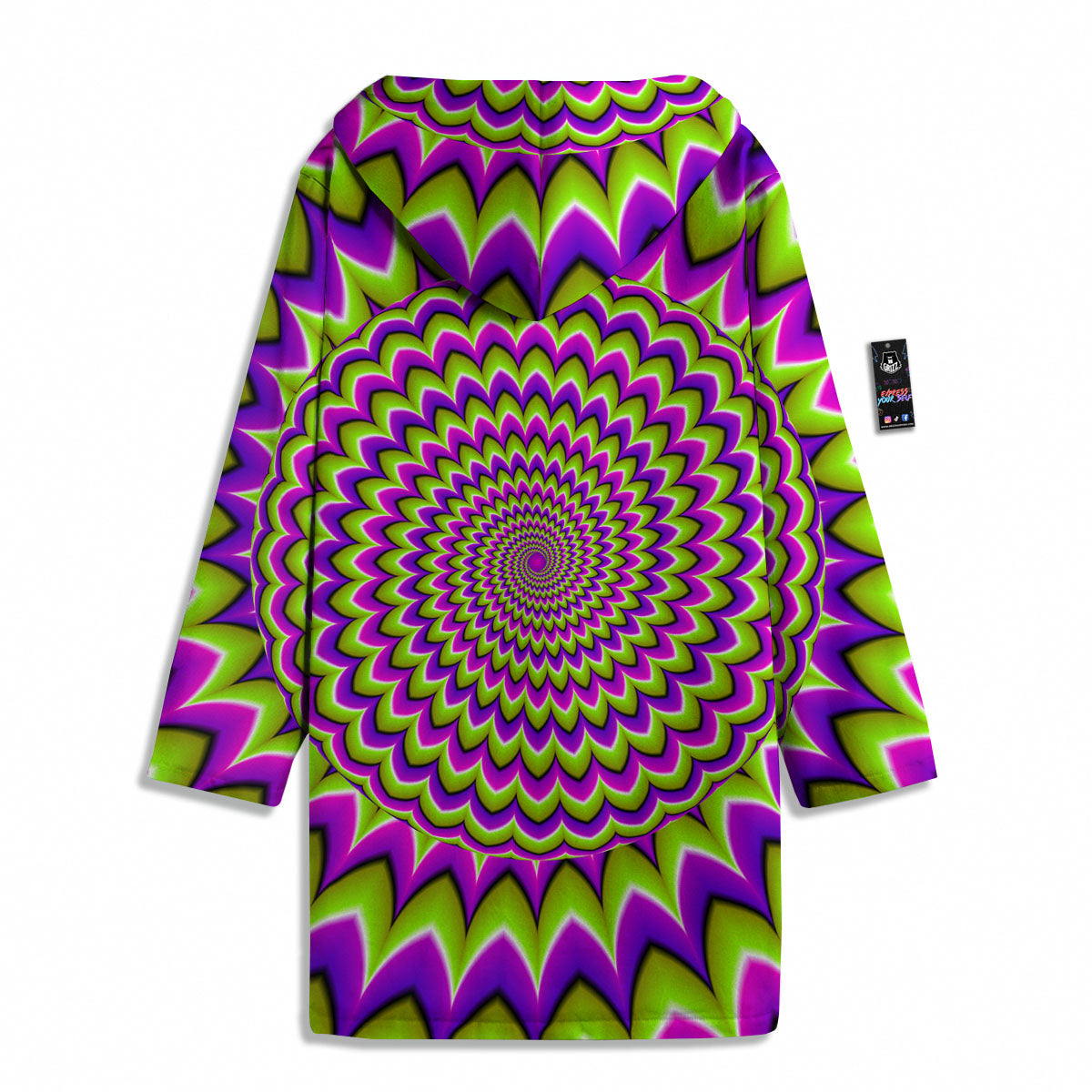 Moving Optical Illusion Spiky Spiral Men's Windbreaker Jacket-grizzshop