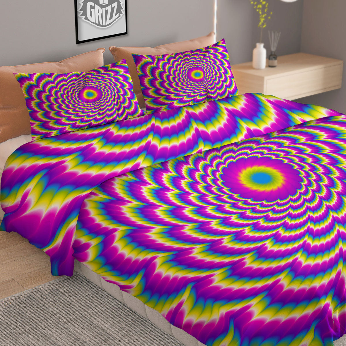 Music Notes Watercolor Print Pattern Duvet Cover Bedding Set