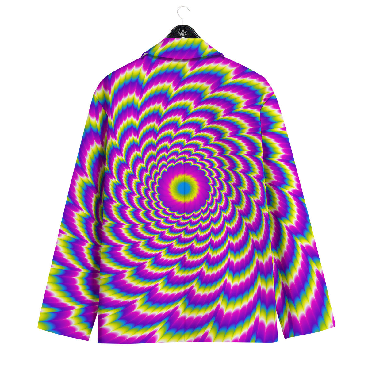 Moving Optical Illusion Spiral Colors Men's Sport Coat-grizzshop