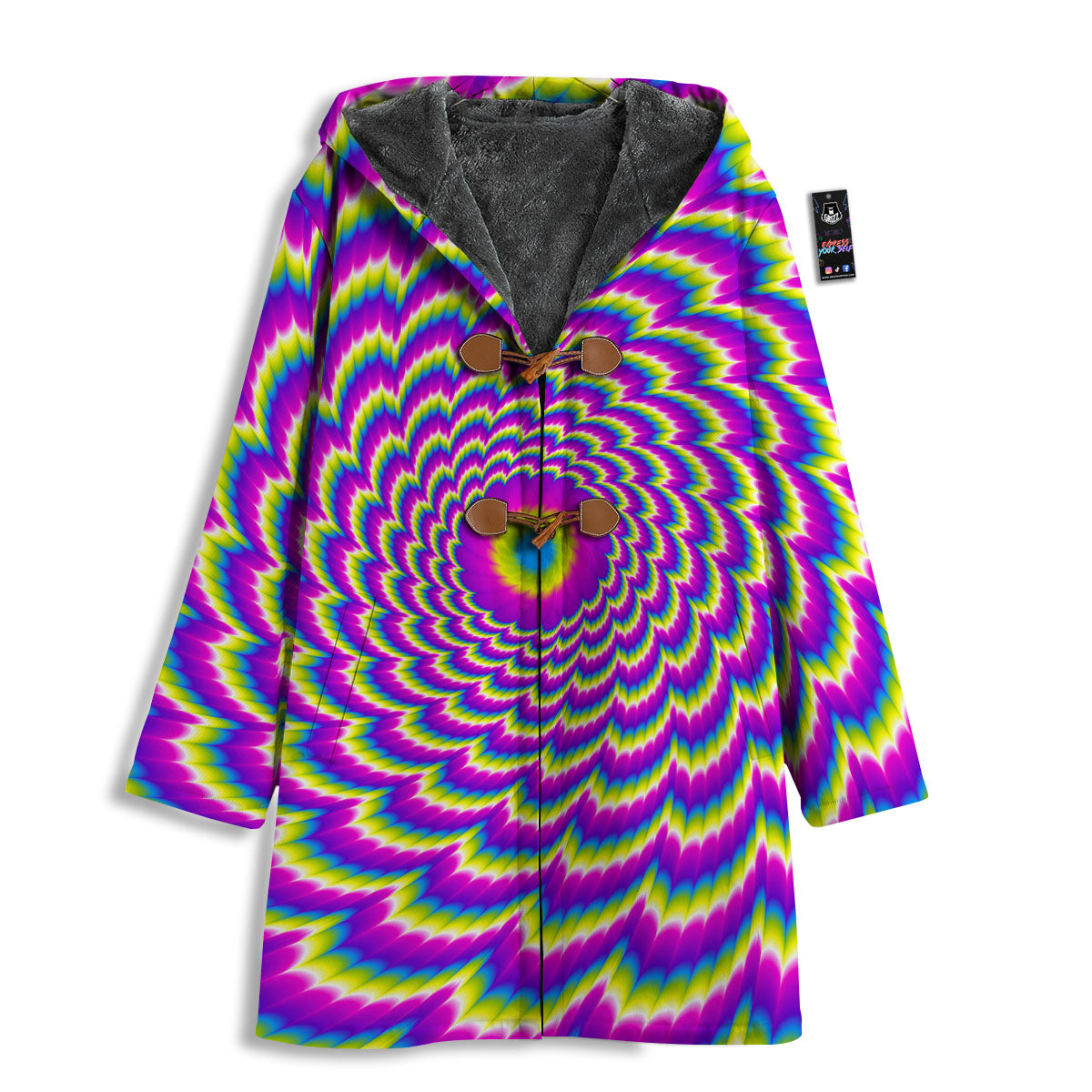 Moving Optical Illusion Spiral Colors Men's Windbreaker Jacket-grizzshop