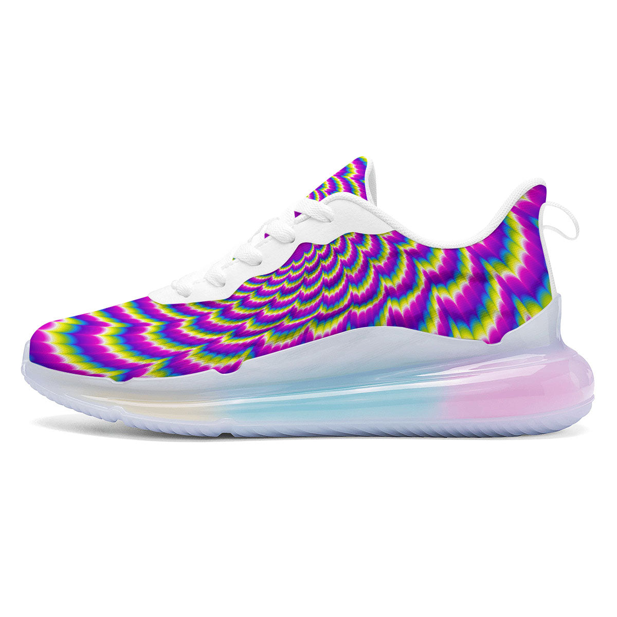 Moving Optical Illusion Spiral Colors Running Sneakers-grizzshop