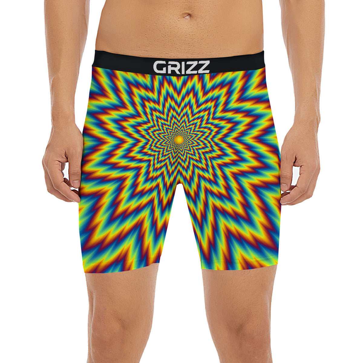 Moving Optical Illusion Spiral Expansion Boxer Briefs-grizzshop