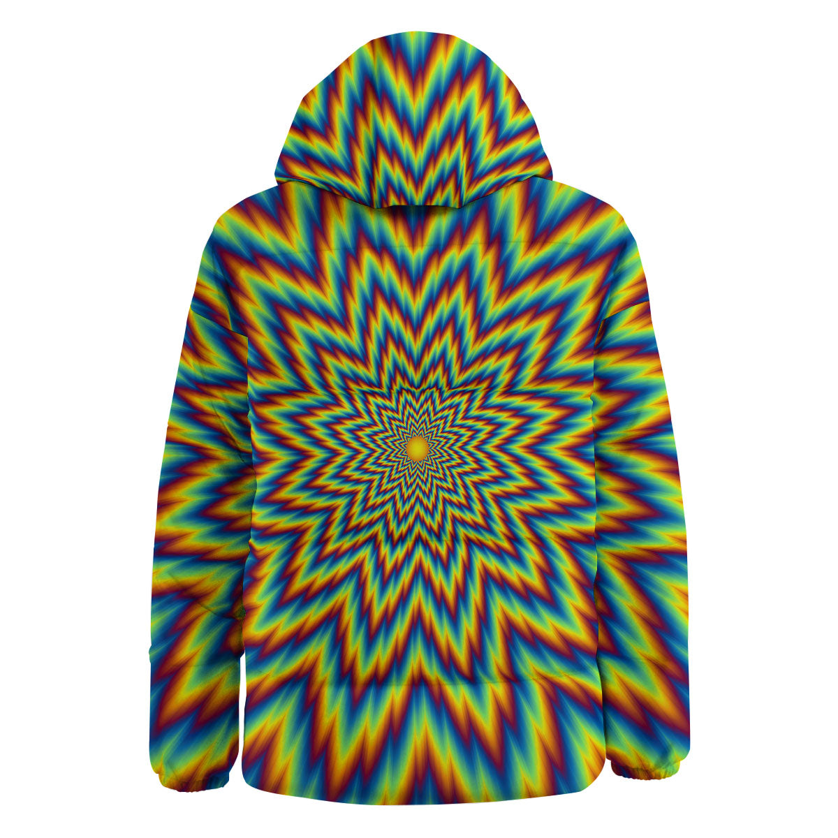 Moving Optical Illusion Spiral Expansion Down Jacket-grizzshop