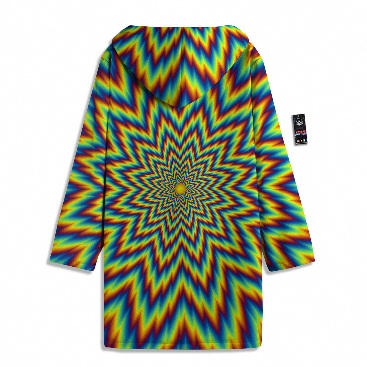Moving Optical Illusion Spiral Expansion Men's Windbreaker Jacket-grizzshop
