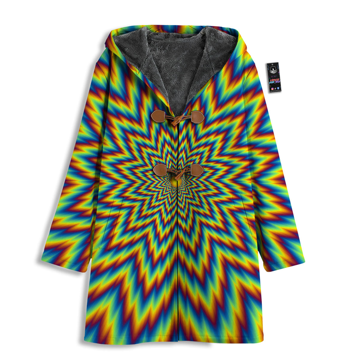 Moving Optical Illusion Spiral Expansion Men's Windbreaker Jacket-grizzshop
