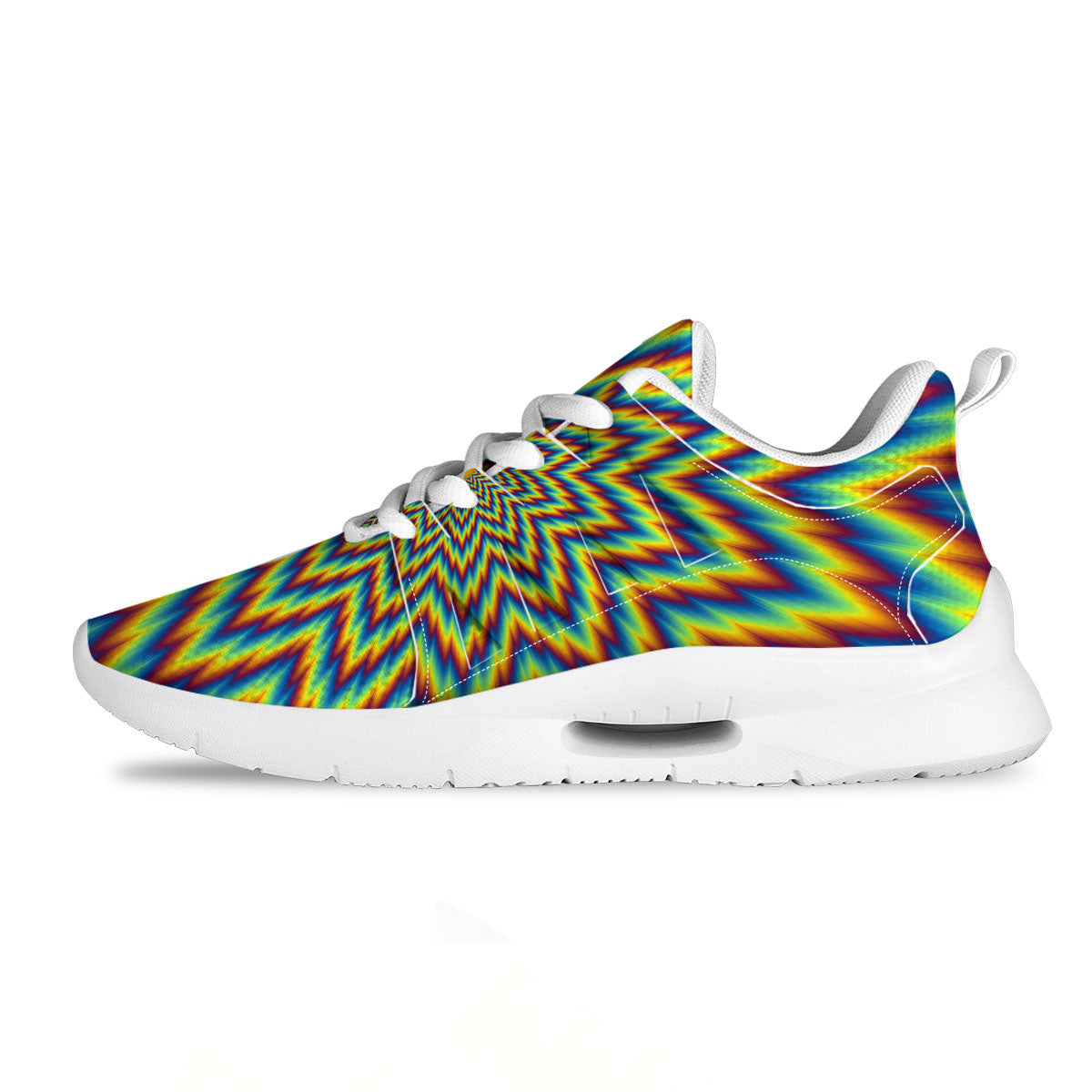 Moving Optical Illusion Spiral Expansion Tennis Shoes-grizzshop