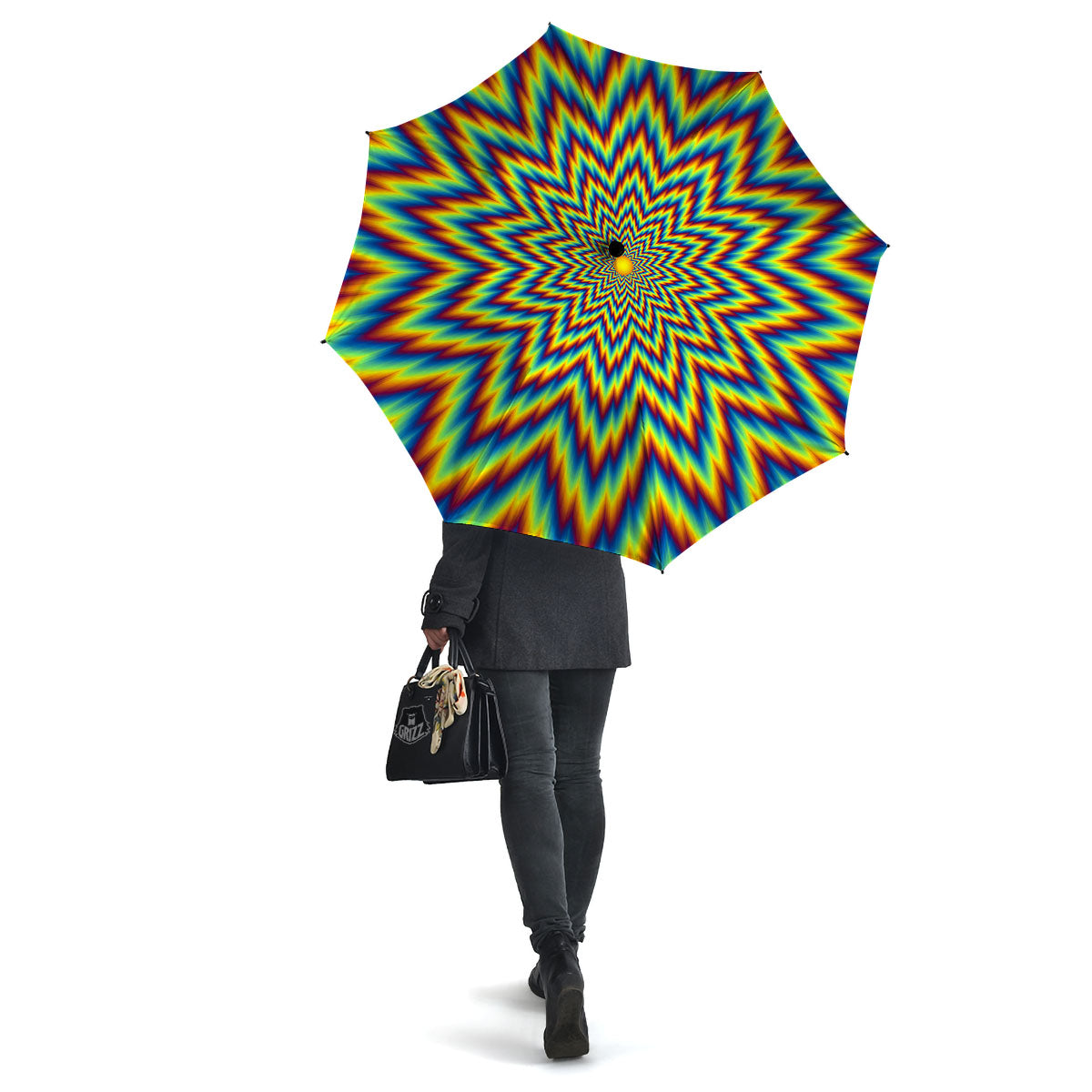 Moving Optical Illusion Spiral Expansion Umbrella-grizzshop