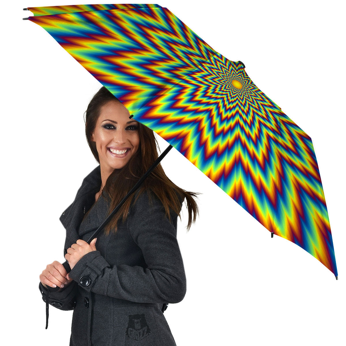 Moving Optical Illusion Spiral Expansion Umbrella-grizzshop