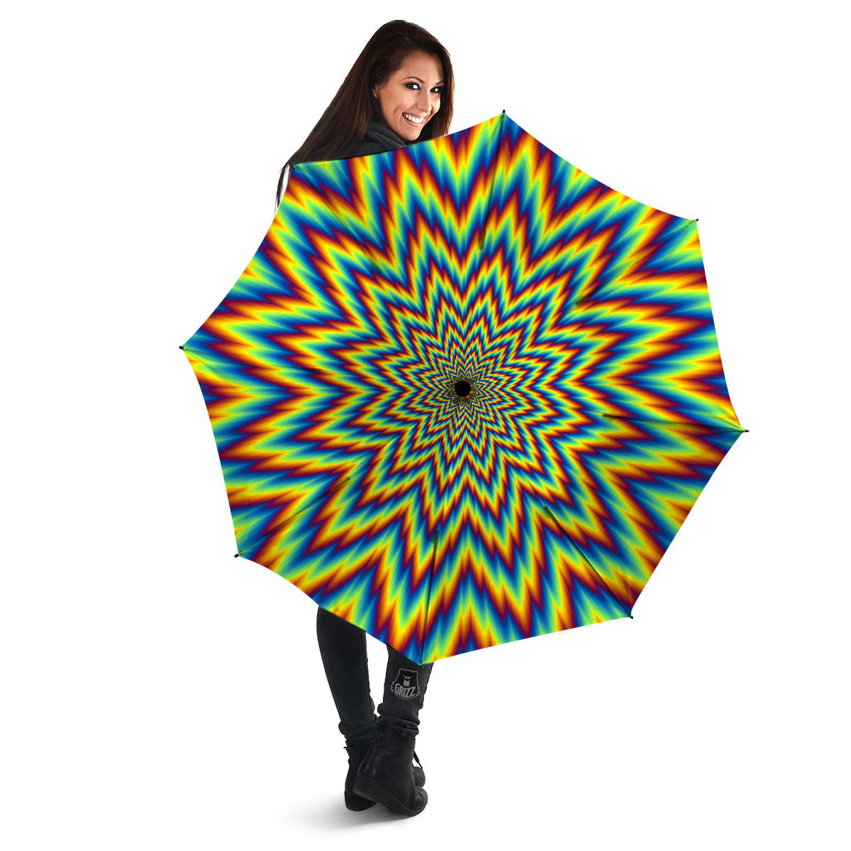 Moving Optical Illusion Spiral Expansion Umbrella-grizzshop