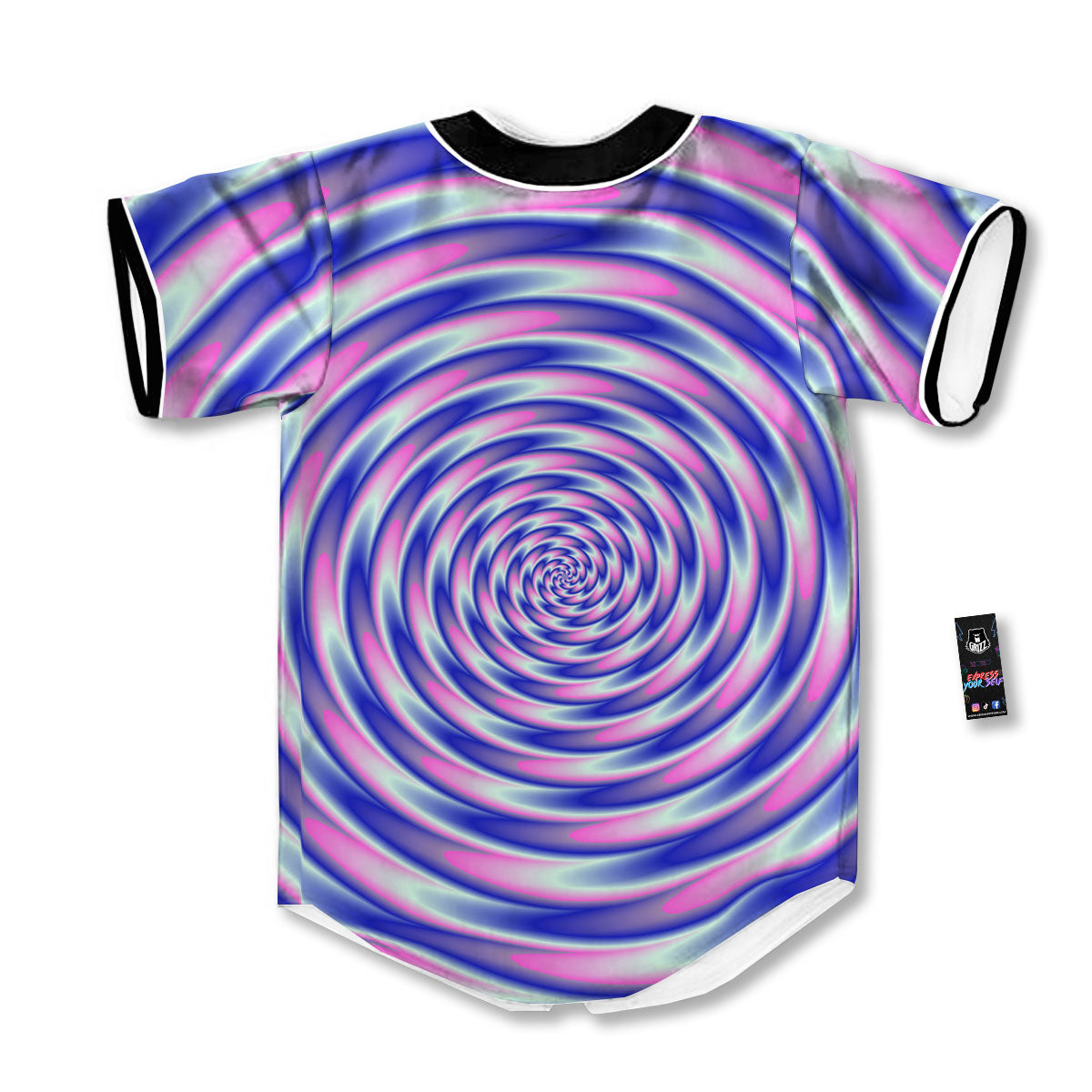 Moving Optical Illusion Twisted Colors Baseball Jersey-grizzshop