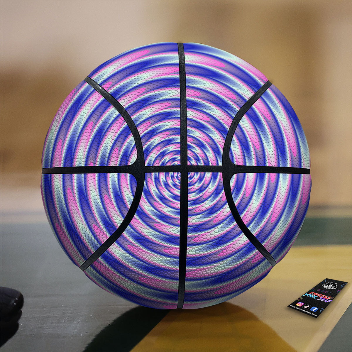 Moving Optical Illusion Twisted Colors Basketball