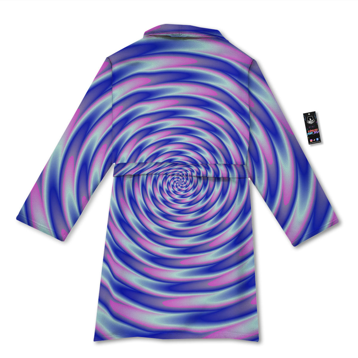 Moving Optical Illusion Twisted Colors Bathrobe-grizzshop