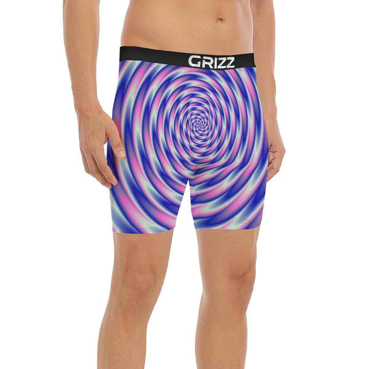Moving Optical Illusion Twisted Colors Boxer Briefs-grizzshop