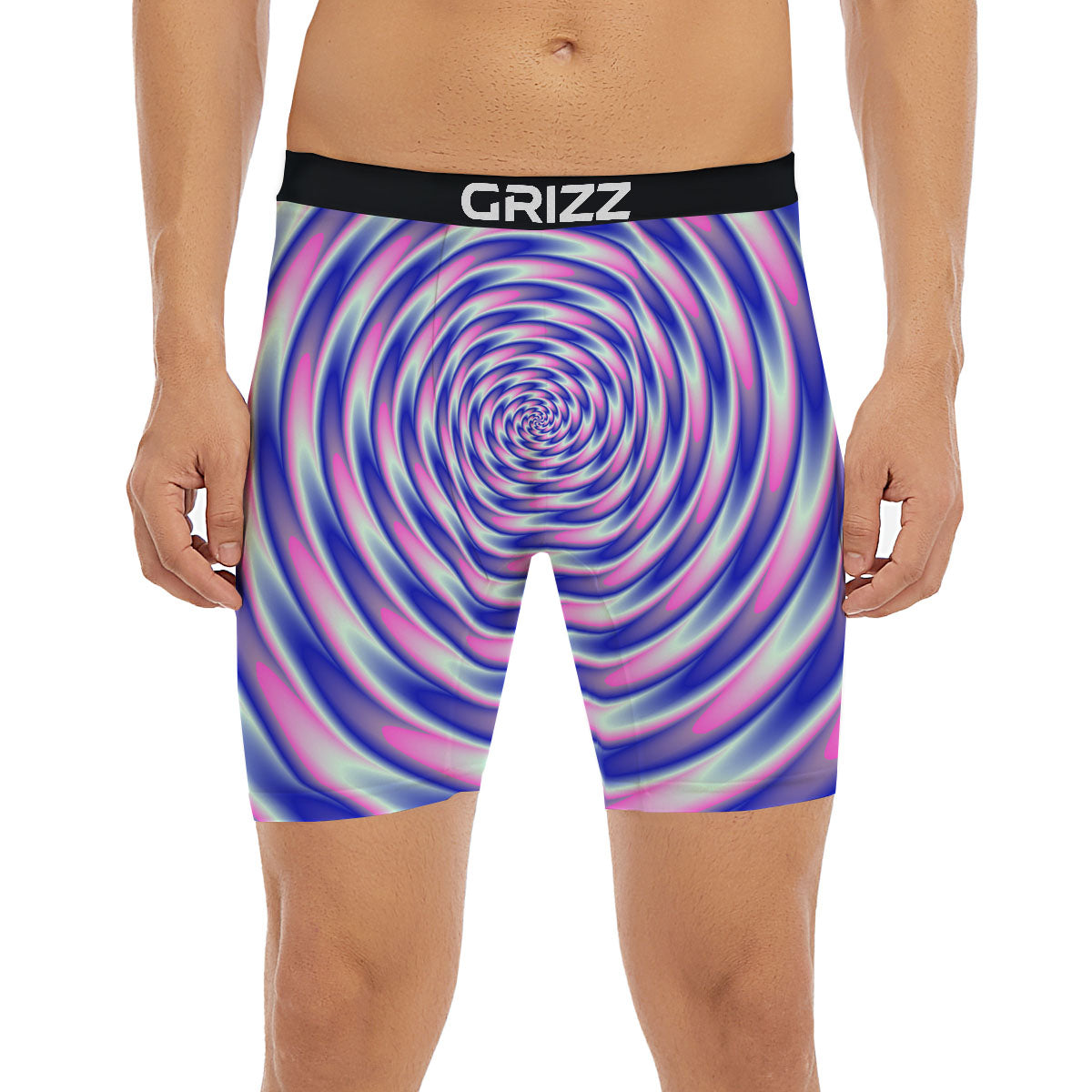 Moving Optical Illusion Twisted Colors Boxer Briefs-grizzshop
