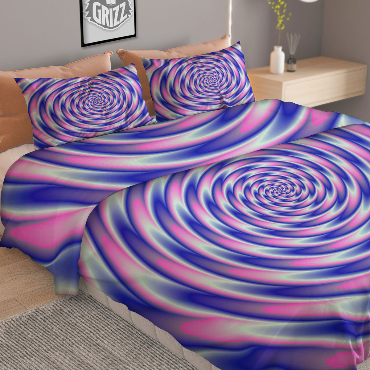 Moving Optical Illusion Twisted Colors Duvet Cover Bedding Set