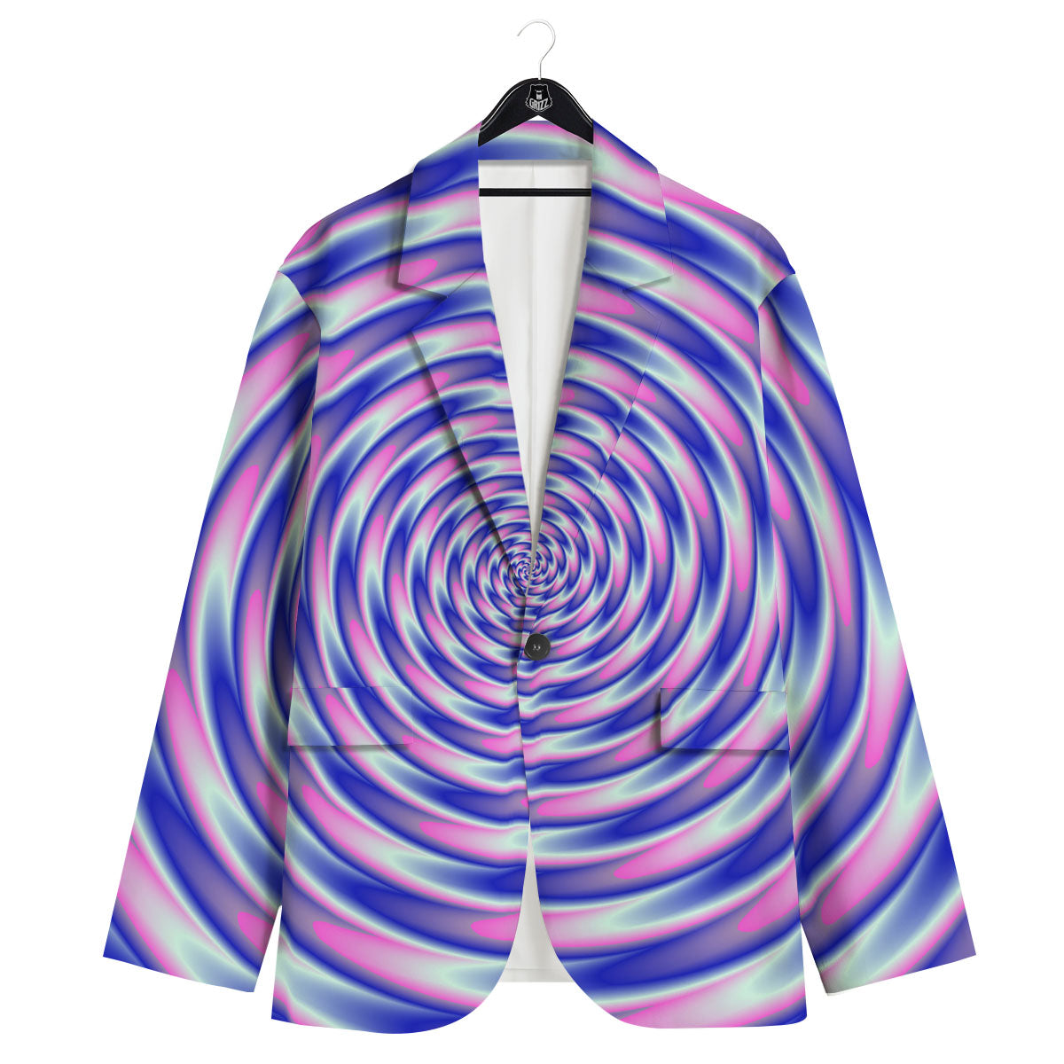 Moving Optical Illusion Twisted Colors Men's Sport Coat-grizzshop