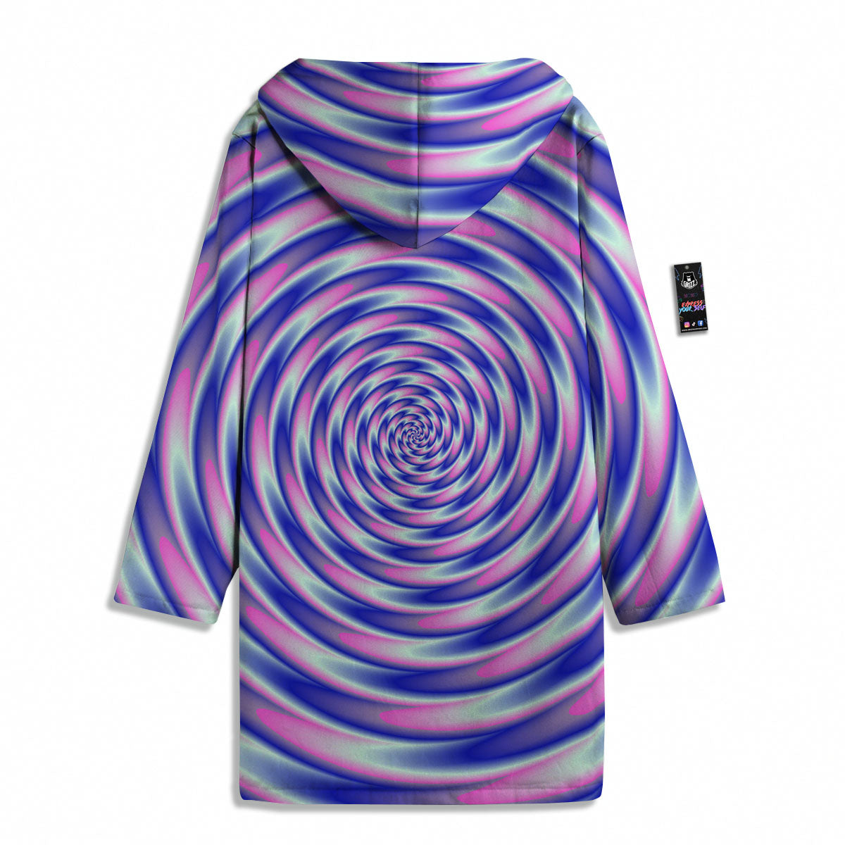 Moving Optical Illusion Twisted Colors Men's Windbreaker Jacket-grizzshop