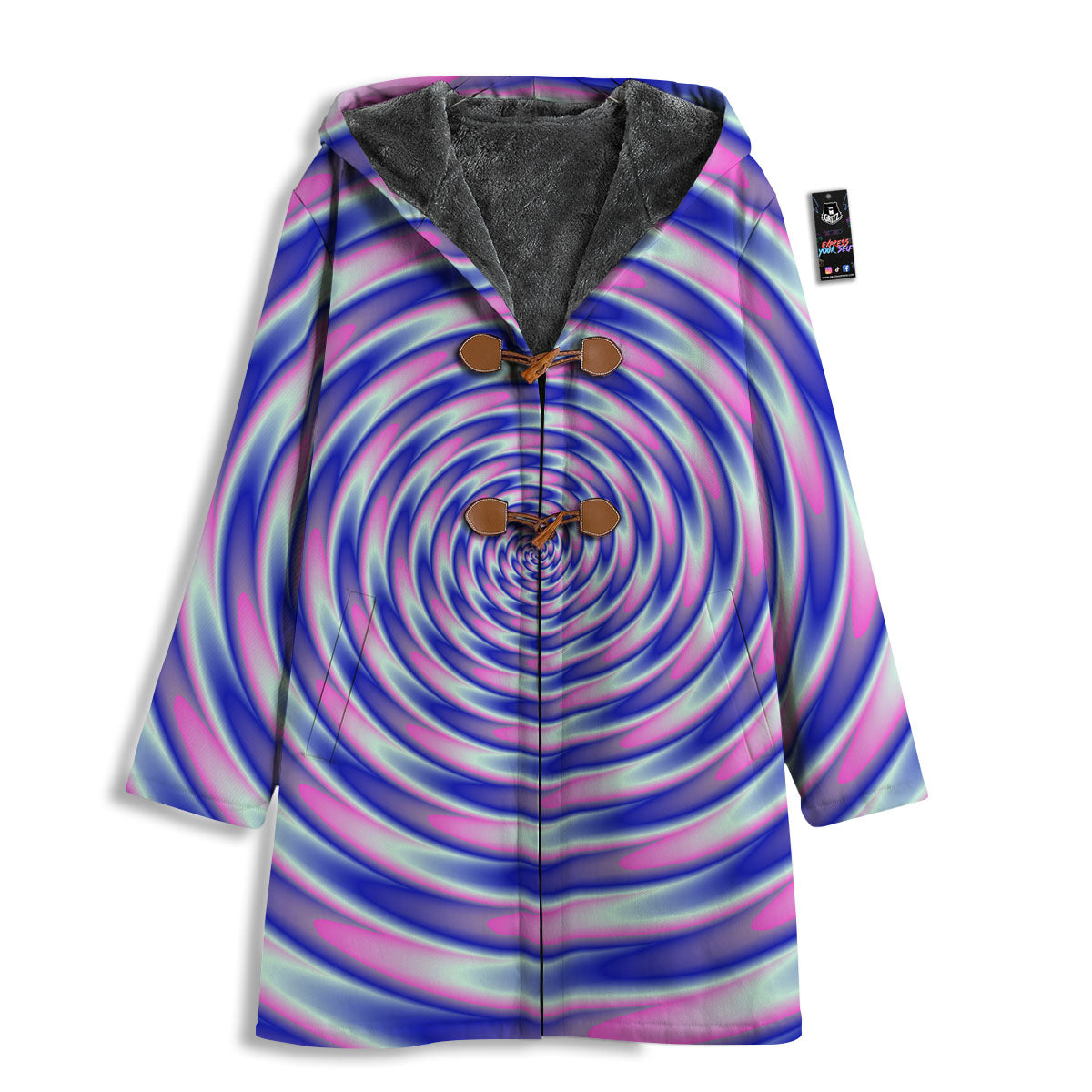 Moving Optical Illusion Twisted Colors Men's Windbreaker Jacket-grizzshop