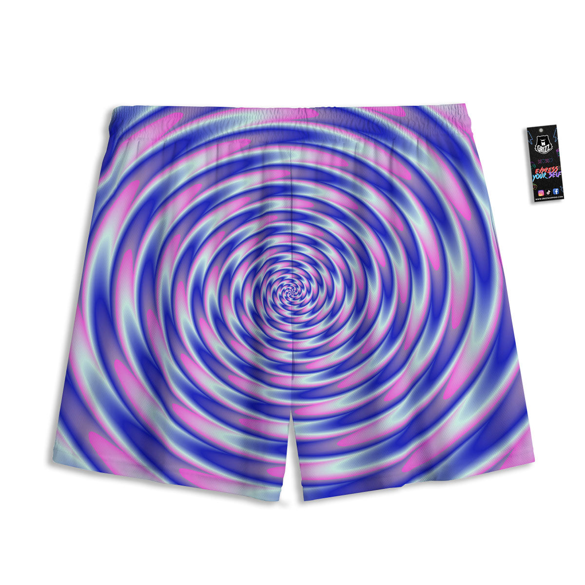 Moving Optical Illusion Twisted Colors Mesh Shorts