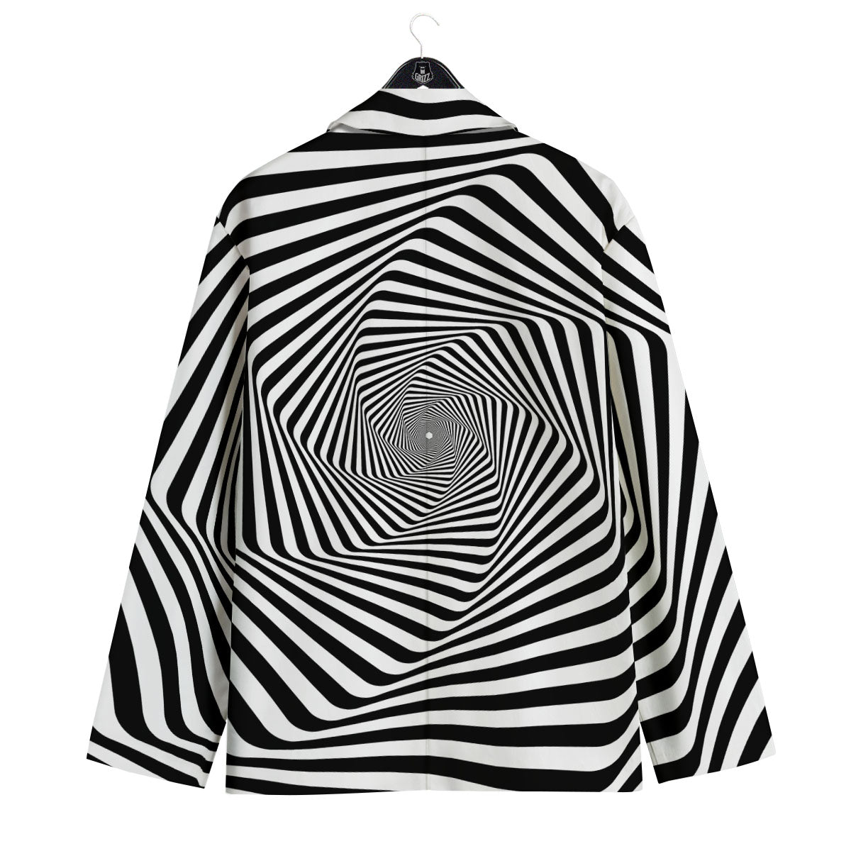 Moving Optical Illusion Twisted Spiral Men's Sport Coat-grizzshop