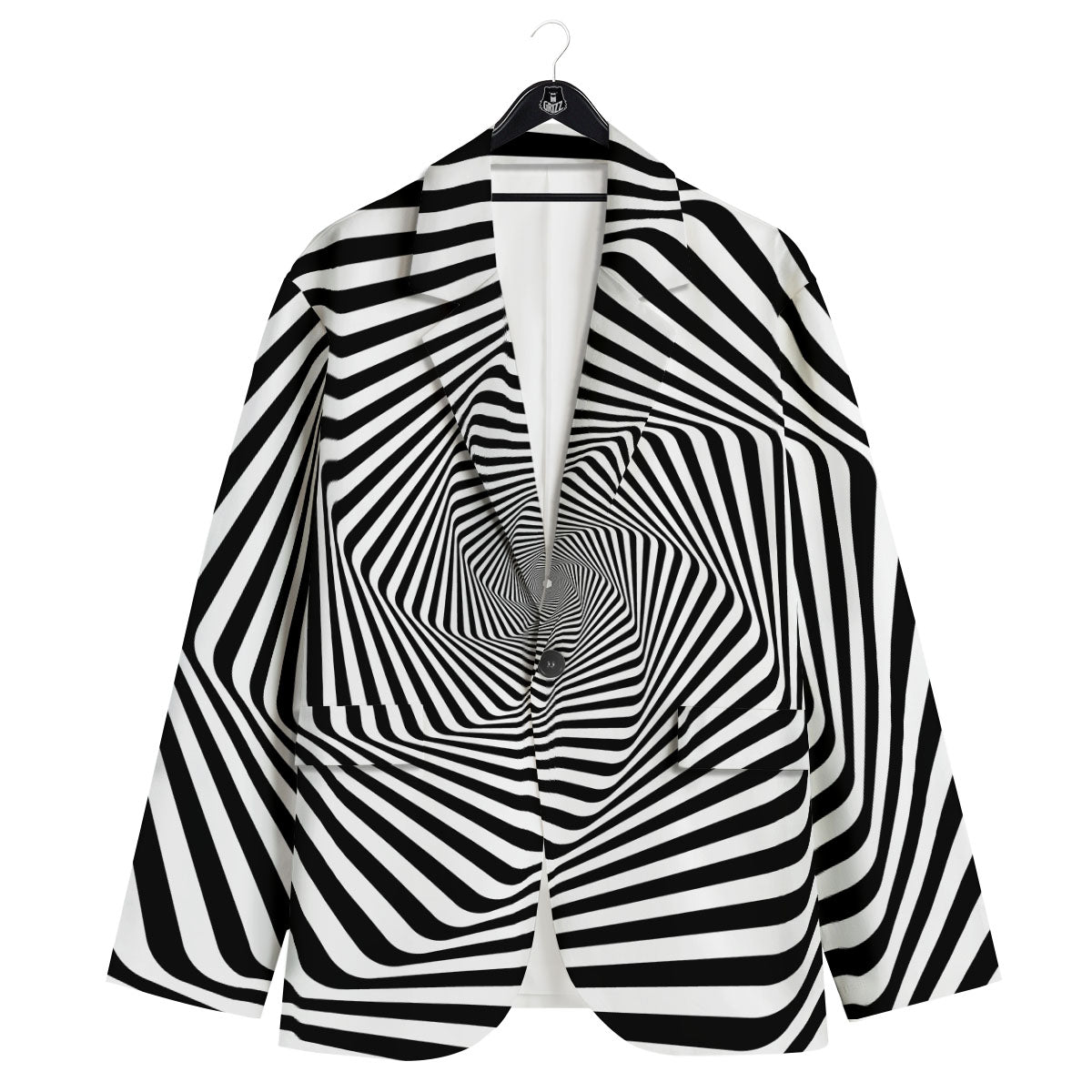 Moving Optical Illusion Twisted Spiral Men's Sport Coat-grizzshop