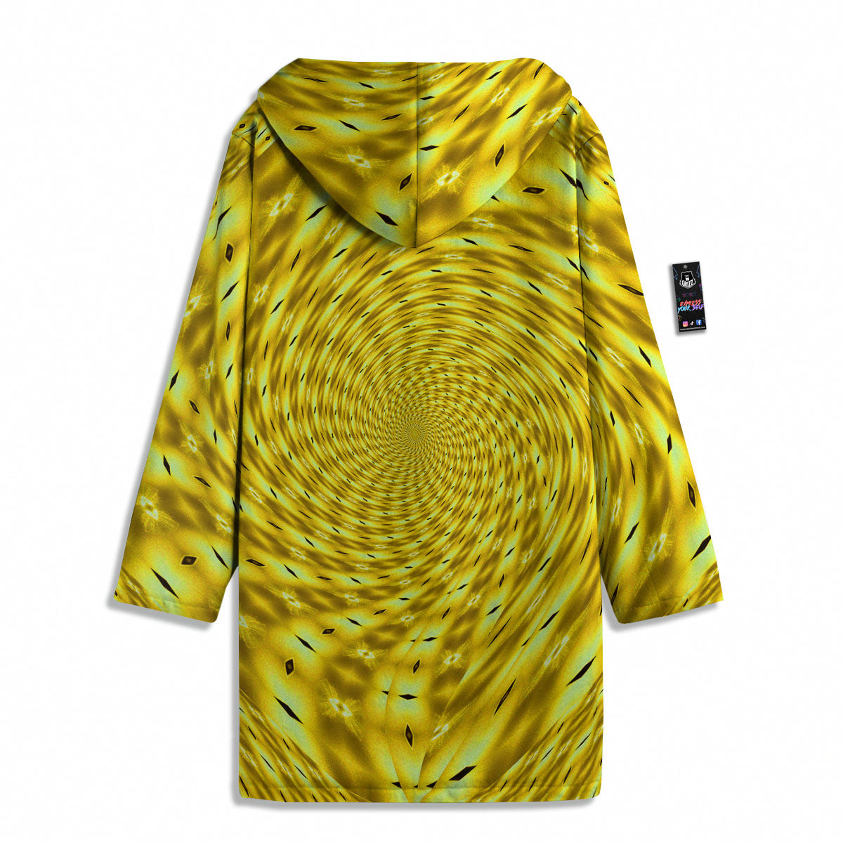 Moving Optical Illusion Yellow Big Bang Men's Windbreaker Jacket-grizzshop