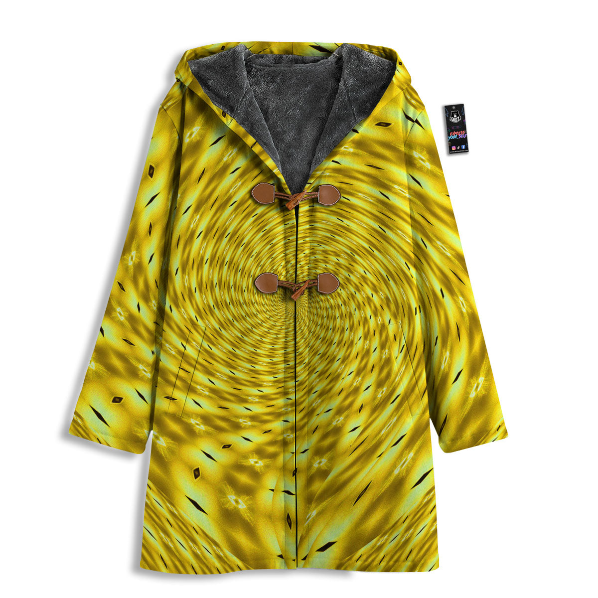 Moving Optical Illusion Yellow Big Bang Men's Windbreaker Jacket-grizzshop