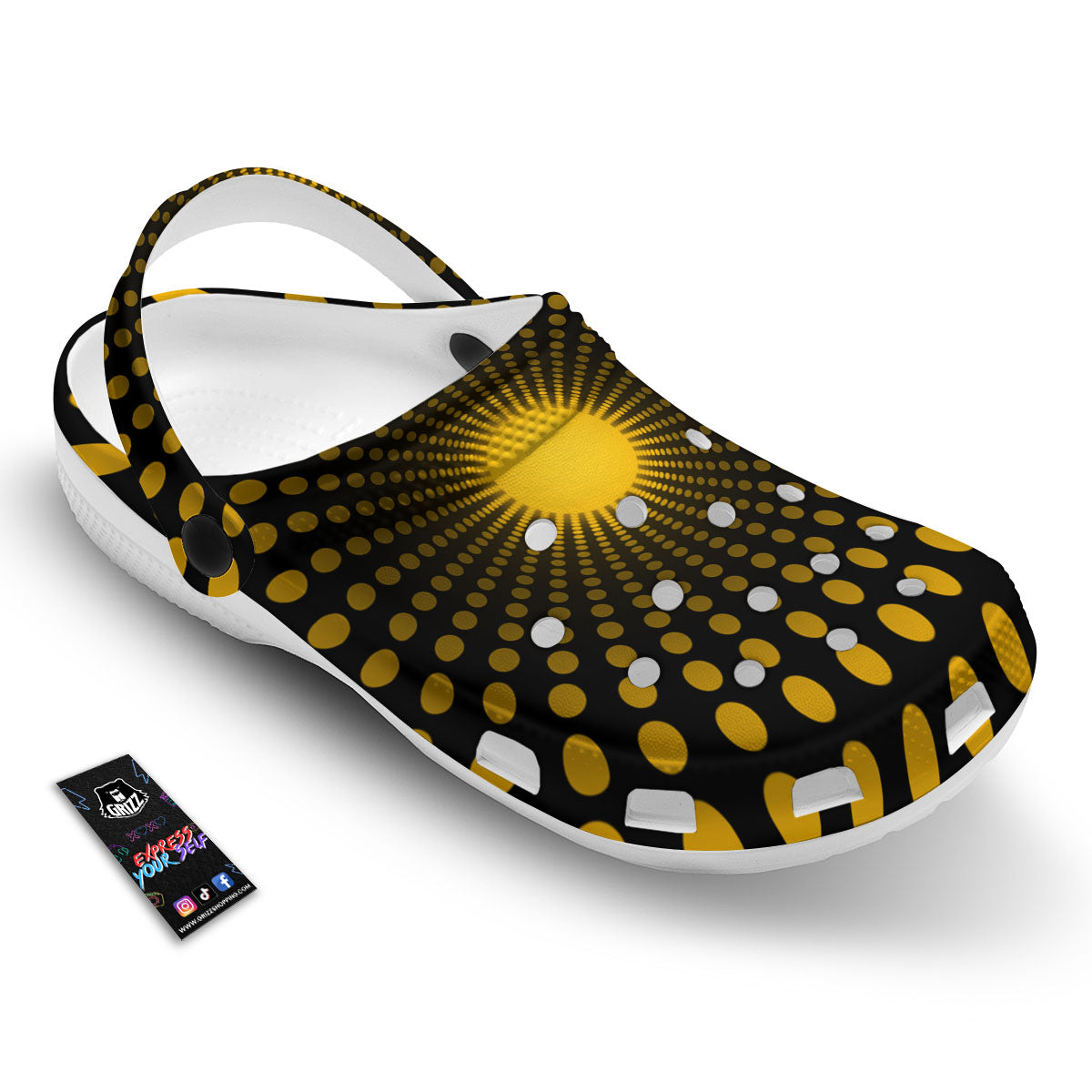 Moving Optical Yellow Explosion Illusion Clog-grizzshop
