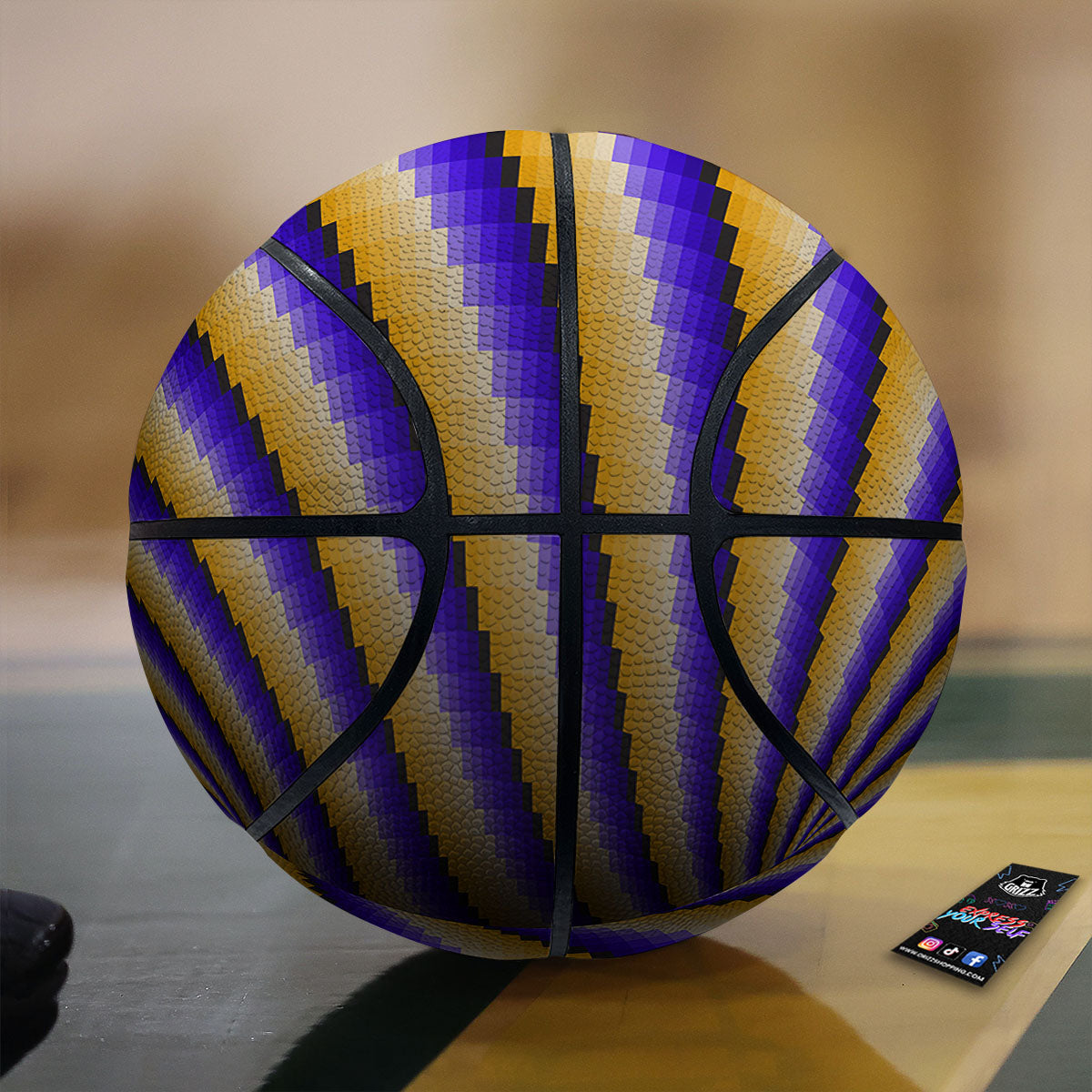 Moving Optical Yellow Vortex Illusion Basketball