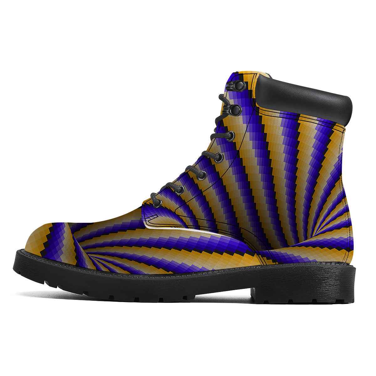 Moving Optical Yellow Vortex Illusion Boots-grizzshop