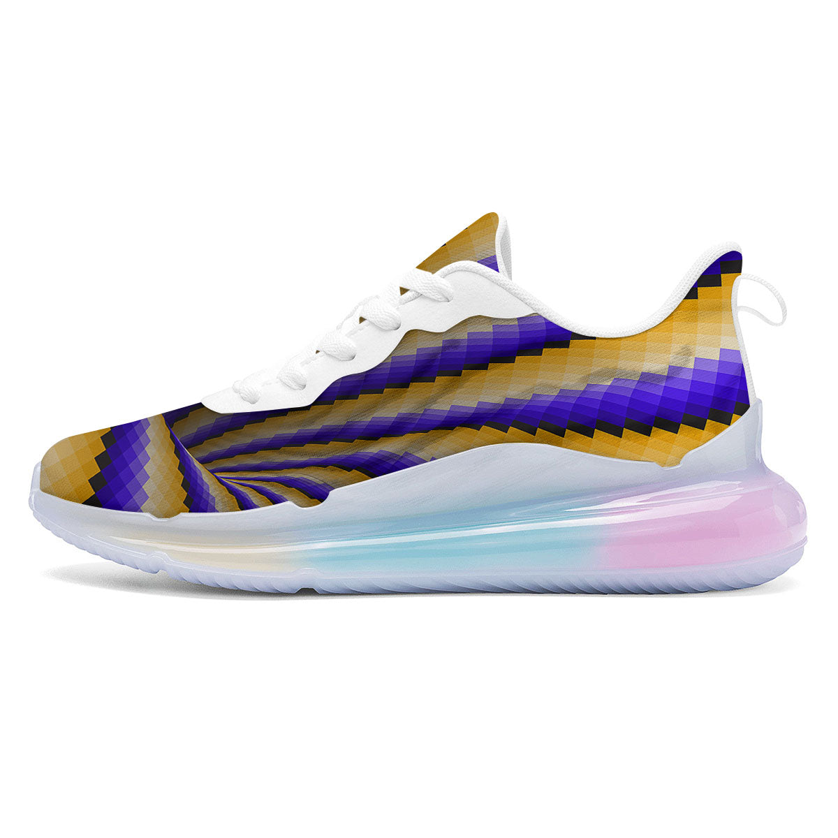 Moving Optical Yellow Vortex Illusion Running Sneakers-grizzshop