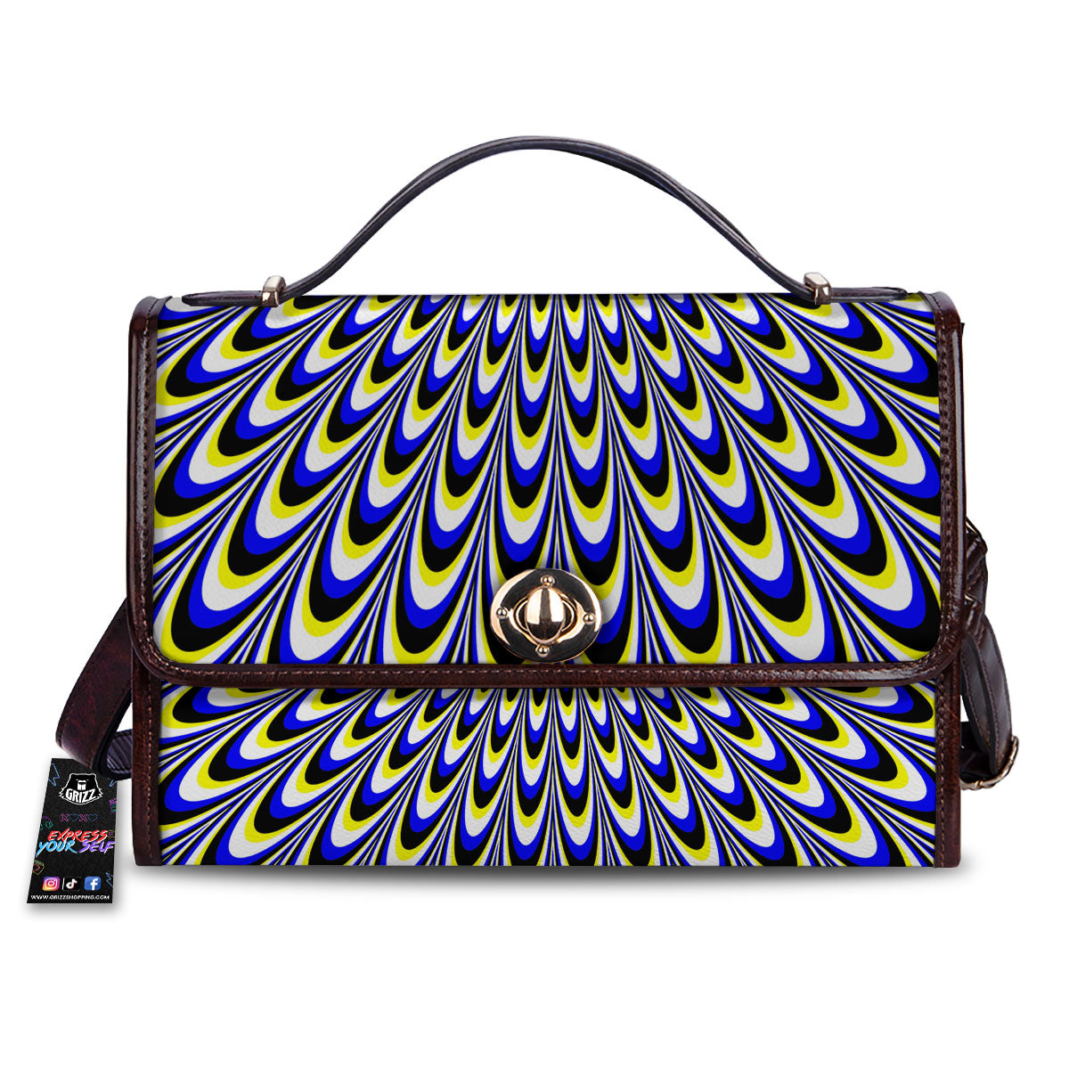 Moving Optical Blue Splashing Illusion Women's Satchel Bag