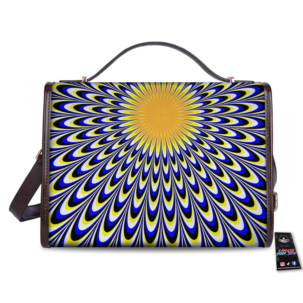 Moving Optical Blue Splashing Illusion Women's Satchel Bag